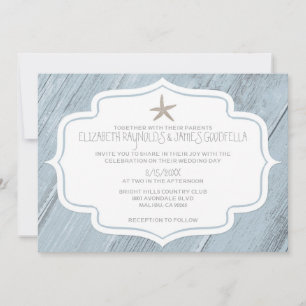 Convites Modernos para Casamento de Praia de Starf