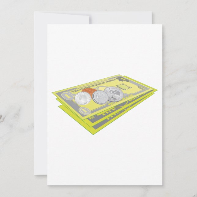 Convites Moeda e Moedas Coloridas Americanas (Frente)