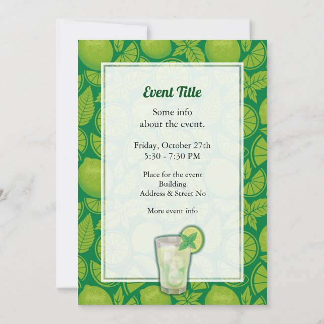 Convites Mojito (Verso)