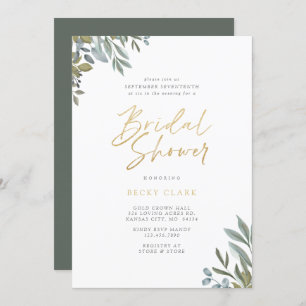 Convites Mola d'água verde e deixa Chá de panela