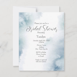 Convites Moldura Abstrata Aquarela Ardósia