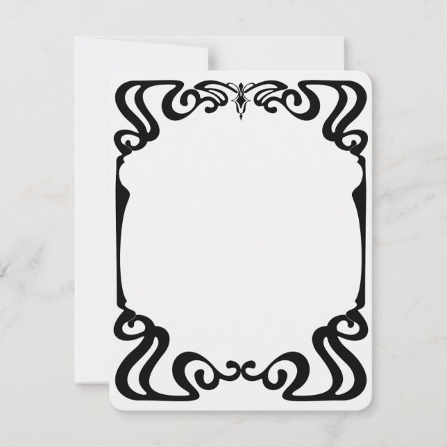Convites moldura art nouveau (Frente)