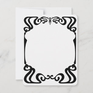 Convites Moldura art nouveau
