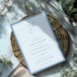 Convites Moldura de Casamento do Monograma Azul Elegante<br><div class="desc">Convite de casamento clássico e elegante de monograma azul empoeirado.</div>