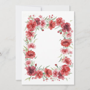 Convites Moldura de Cravo Rosa e Vermelho