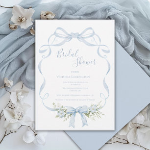 Convites Moldura de Fita Azul Elegante Arco de Casamento 
