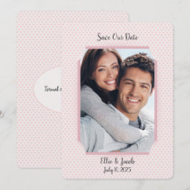 Convites Moldura de foto Salve a Data em corações