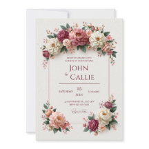 Moldura de Jardim de Peônia Bege Burgundy Casament