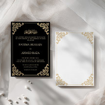Moldura de Ouro Antigo Opulento Casamento Muçulman