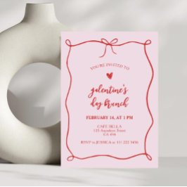 Convites Moldura de tigela de brunch do Café Galentine's