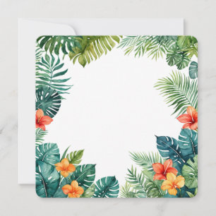 Convites Moldura de Vegetação Tropical PNG Fundo Botânico