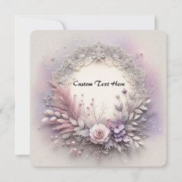 Convites Moldura Floral Delicada Com Detalhes de Renda