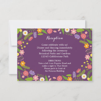Convites Moldura Floral em Flor Rustica Jardim Casamento