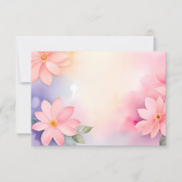 Convites Moldura Floral Rosa Suave Borda Aquarela