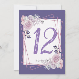 Convites Moldura Geométrica Moderna número de mesa Floral r