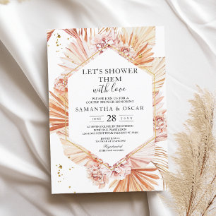 Convites Moldura Laranja Desertada Terracotta Seca Palma Fo