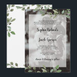 Convites Molereca Simples | Casamento de Foto<br><div class="desc">Estes adoráveis convites para casamento de fotos apresentam folhas de oliveira verde,  simples e aquarela,  e tipografia de roteiro,  em uma camada que mostra sua própria foto pessoal. Uma aparência nova e elegante que é perfeita para um casamento rústico,  minimalista ou botânico elegante no exterior.</div>