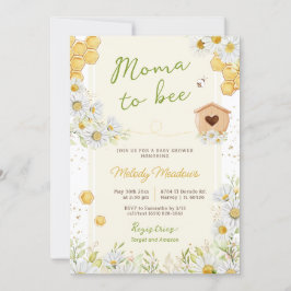Convites Moma para Bee Honeybee Chá de fraldas Amarelo de f