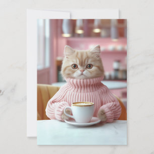 Convites Momento do Café Gato Cozy