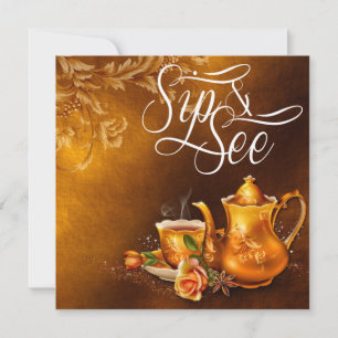 Convites Momento do chá nostálgico e veja o Chá de fraldas