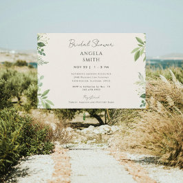 Convites Momento Elegante Creme de Folhagem Chá de panela I