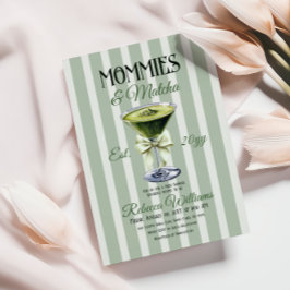 Convites Mommies e Matcha Olive Arco Chá de fraldas