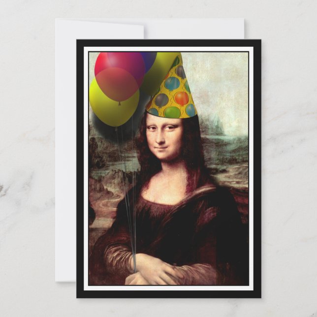 Convites Mona Lisa - A Garota do Aniversário (Frente)