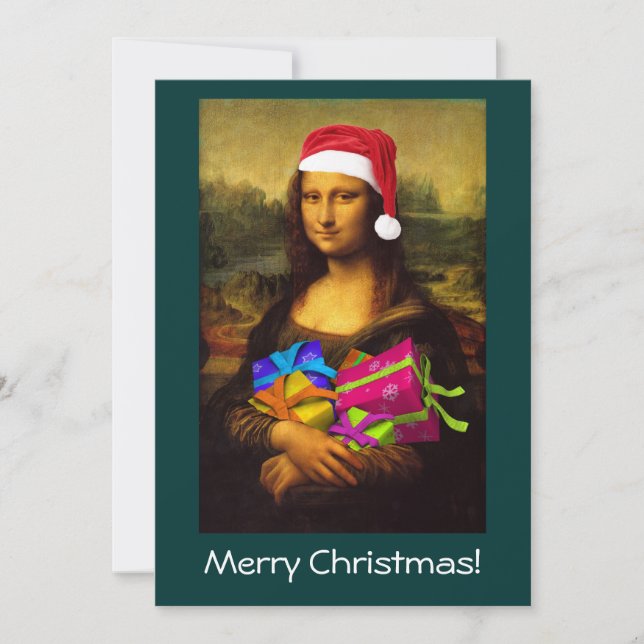 Convites Mona Lisa Santa Claus (Frente)