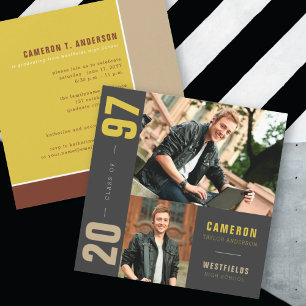 Convites Mondrian Color Blocks 2 Festa de formatura de foto