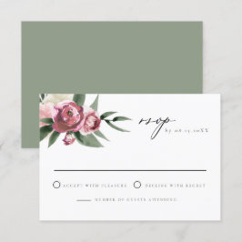 Convites Monet - Dusty Pink Floral Jardim Floral RSVP