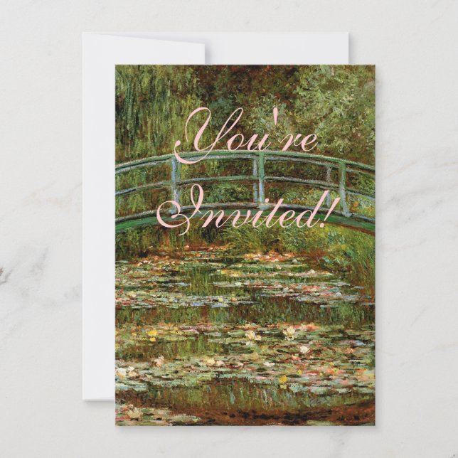 Convites Monet French Bridge Giverney (Frente)