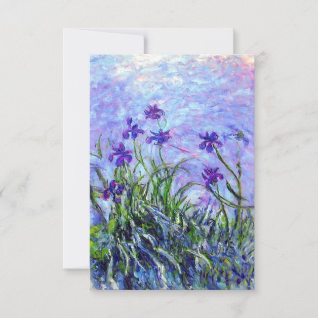 Convites Monet Lilac Irises (Frente)