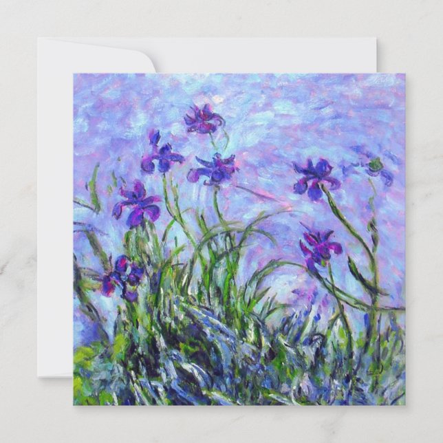 Convites Monet Lilac Irises (Frente)