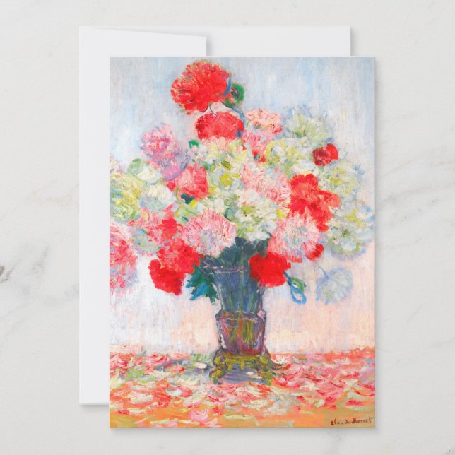 Convites Monet Peonies (Frente)