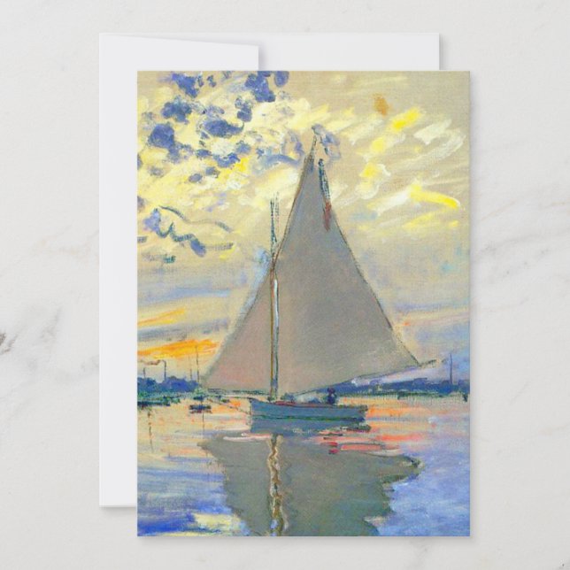 Convites Monet Sailboat no Le Petit-Gennevilliers (Frente)