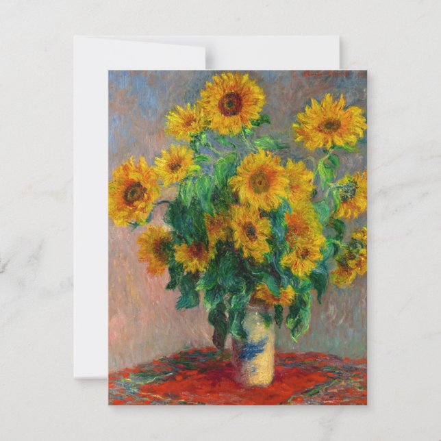 Convites Monet Sunflower (Frente)