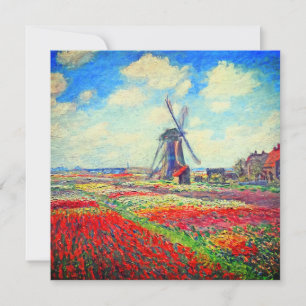 Convites Monet Tulips Windmill