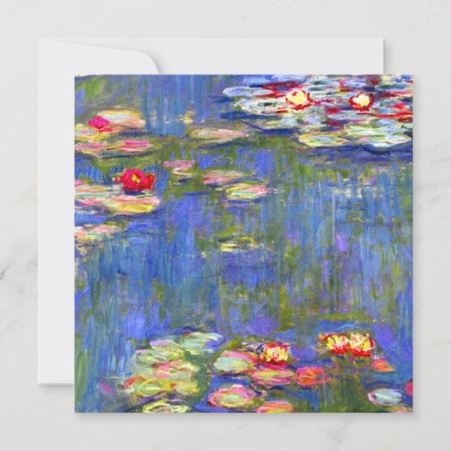 Convites Monet Water Lily  (Frente)