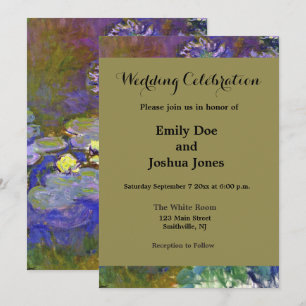 Convites Monet's Water Lily e Agapanthus