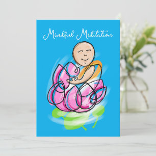 Convites Monge de Lótus Zen Meditação