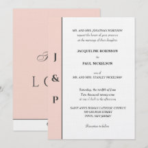 Monograma Branco Blush Minimalista