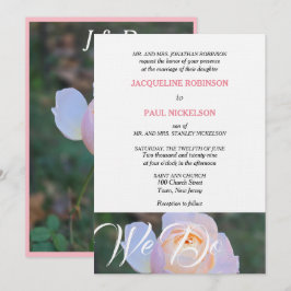 Convites Monograma Casamento We Do Rosa Pastel