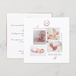 Convites Monograma de bricolage em Dourado  Agradecimento