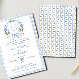 Convites Monograma de Caligrafia de Casamento