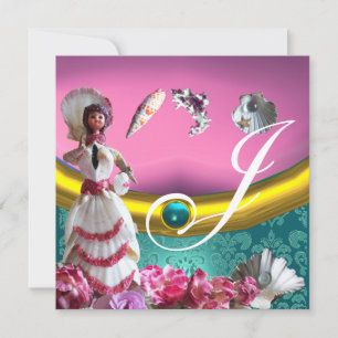 CONVITES MONOGRAMA DE CASAMENTO DA PRAIA DE AQUAMARINA AZUL