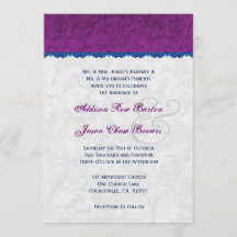 Monograma de Casamento Roxo, Azul e Prata V05