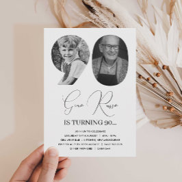 Convites Monograma de Fotografia Personalizada da Celebraçã