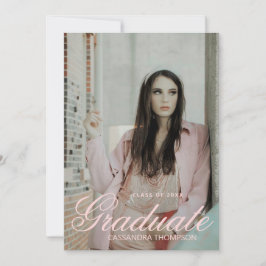 Convites Monograma de Graduação em Fita Coquette