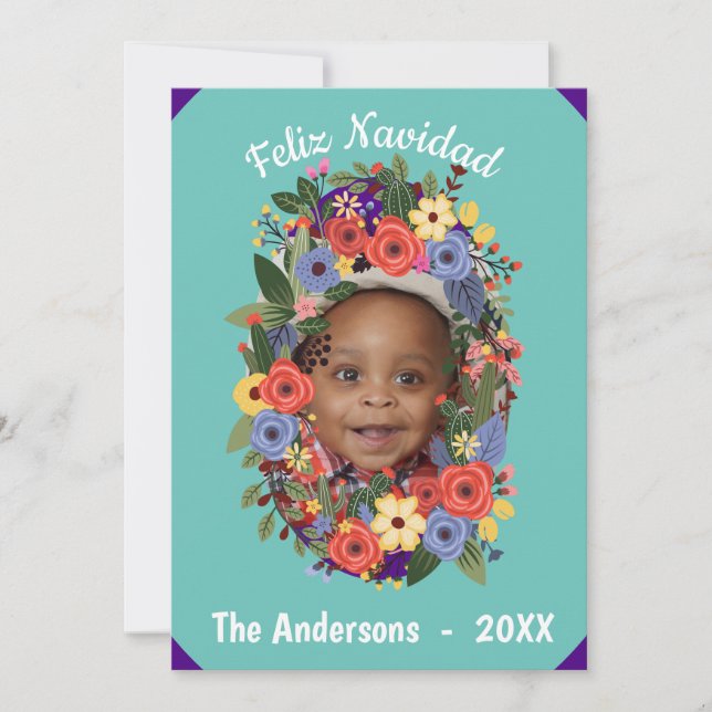 Convites Monograma de Natal da Fiesta Mexicana (Frente)