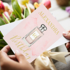 Convites Monograma de Perfume Chic aniversário de 40 anos f